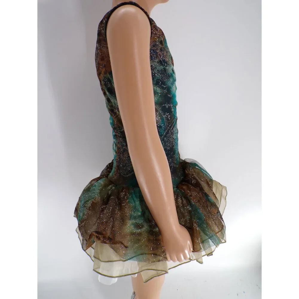 Pre-Owned Dance Costume Unbranded L0215 Medium Child Brown Jazz